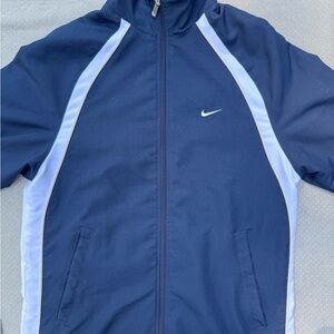 Nike Men's Navy and White Windbreaker